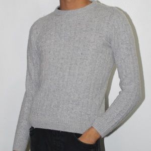gray wool blend/ knitted sweater